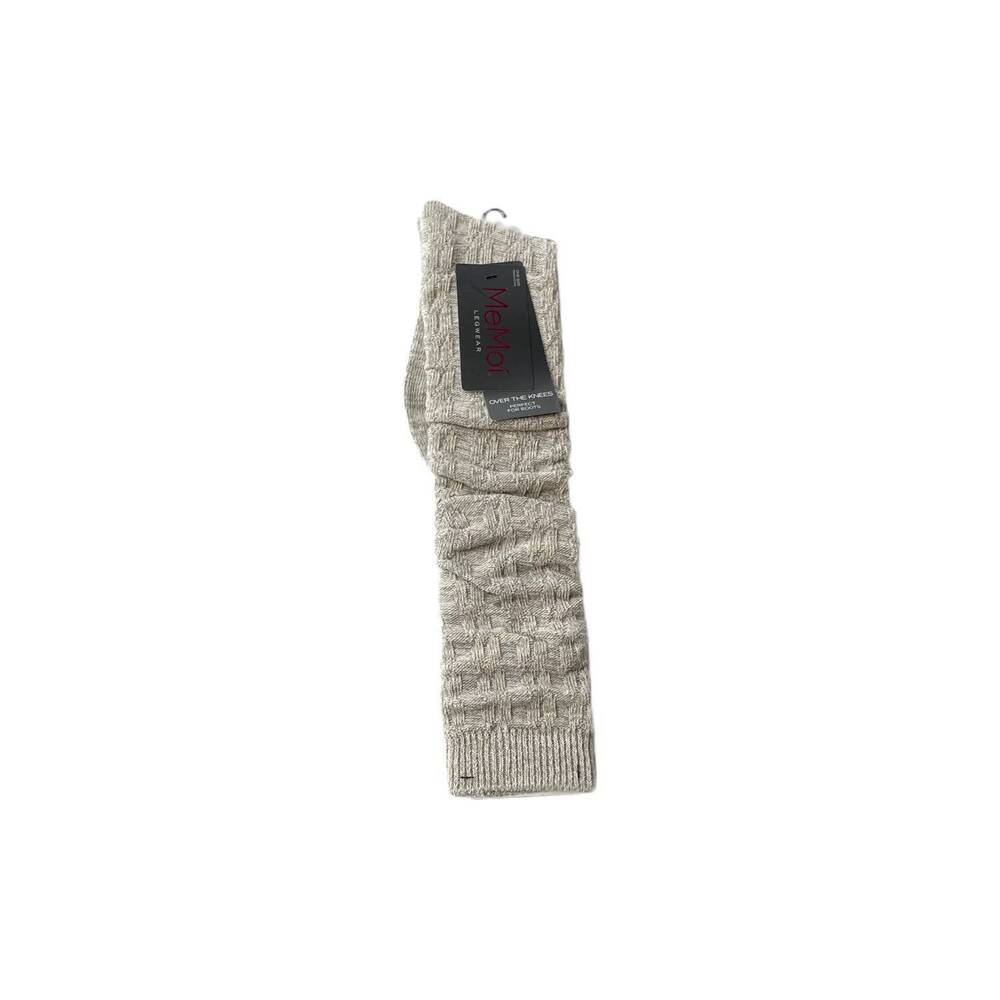 NEW LADY LASER CO women's braid trails over the knee socks in light grey